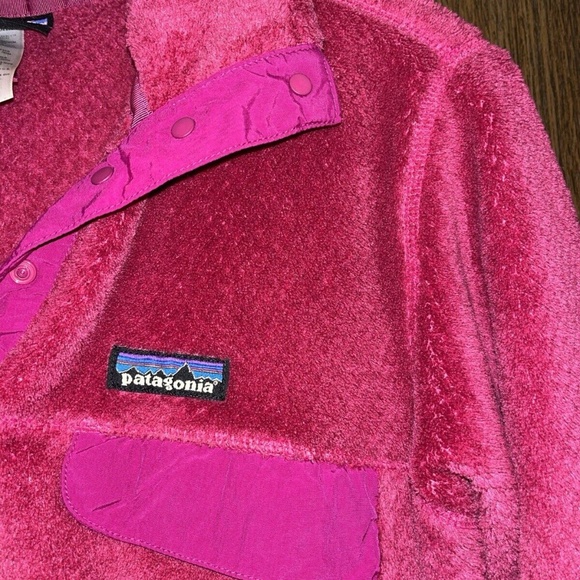 Patagonia Women's Polartec Re-Tool Snap-T Fleece Pullover. Berry Pink! Sz: M! - Picture 3 of 12